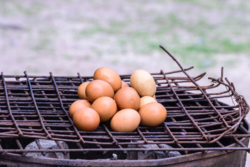 Preserved Egg, grilled eggs.