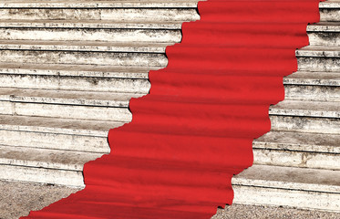 red carpet for the catwalk of celebrities