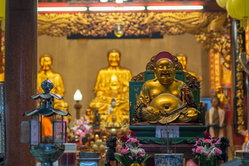 Buddha statue in a Chinese temple, Bangkok, Thailand
