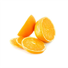Orange fruit isolated on white background