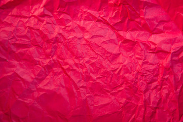 Crushed red paper texture