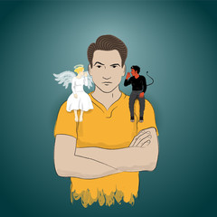 taking advise from angel and devil © kalagor