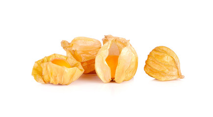 Cape gooseberry, physalis isolated on white background