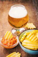 chips with beer