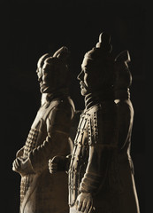 Fototapeta na wymiar Terracotta warrior sculptures, Xian, China
