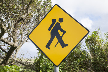 Yellow Treking Sign