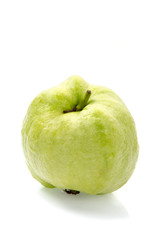 Fresh guava fruit on white background.