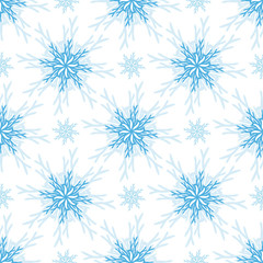 Christmas pattern. Snowflake seamless background. New year decoration, wrap.