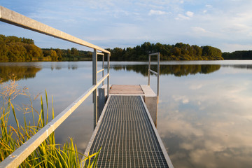 Sluice gate on the pond