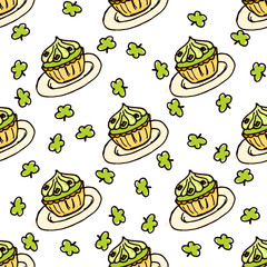 Doodle Style Seamless Pattern for Saint Patrick's Day