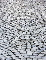 cobblestone paving