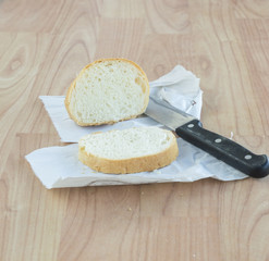 bread made with white flour 