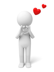 The 3D guy is in love