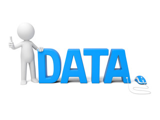 The 3D guy and a character model that says  DATA 