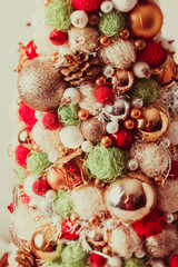 Fototapeta na wymiar Handmade Christmas tree