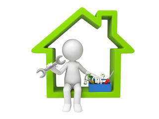 The 3D guy and a house