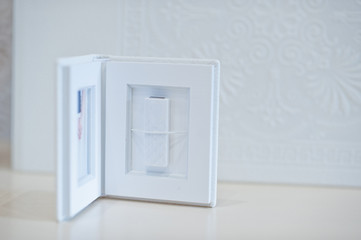 White wedding flash drive box
