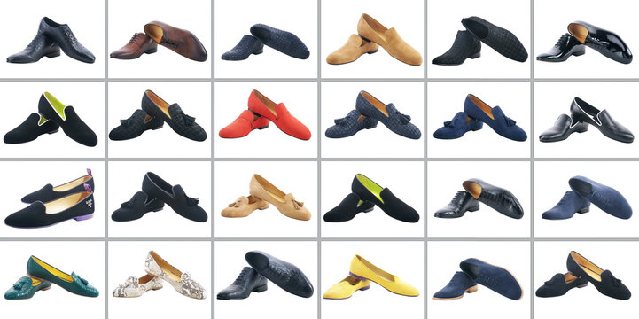 Collection of male and female shoes