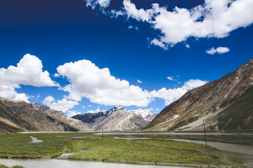 Fototapeta na wymiar Himalayan landscape in Leh Ladakh,India