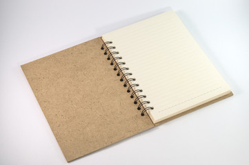 Blank empty notepad on white white background