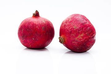 Pomegranates on Bright Background
