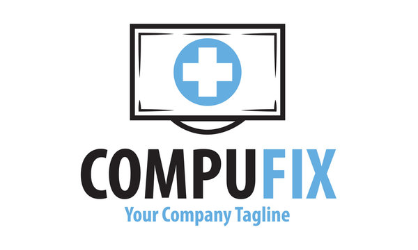 Computer repair company logo