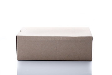 Cardboard box isolated on white