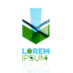 Logo, abstract geometric business icon