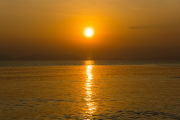 Andaman sea on sunset