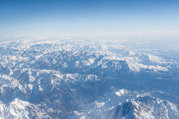 Fototapeta na wymiar Aerial view of Himalayas