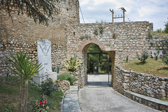Entrance of the castle of Lamia City, Central Greece 