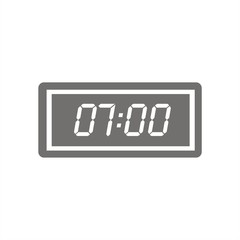 Icono aislado de un despertador digital. Ilustración vectorial