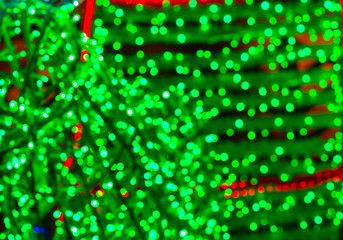 Colorful Christmas lights blur  background.