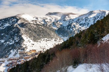 Aerial view of El Tarter in Andorra