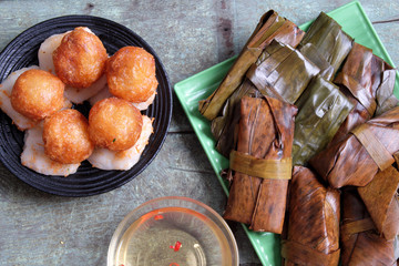 Vietnamese food, banh nam, banh bot loc