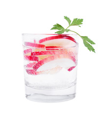 Soda water with apple