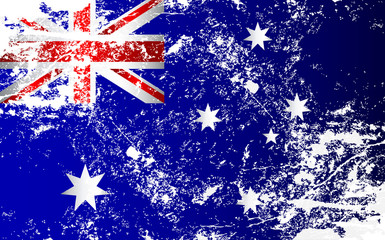 Obraz na płótnie Canvas Australia Grunge Texture Flag