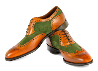 Men's Spectator Style Dress Shoes isolated