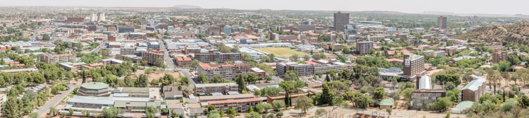 Fototapeta premium Panorama of the central business district of Bloemfontein