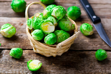 Brussels sprout in a bowl