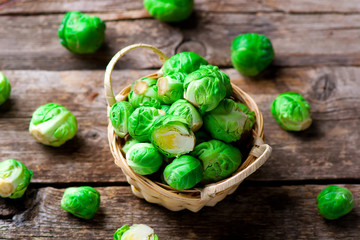 Brussels sprout in a bowl