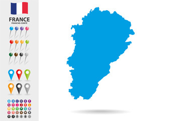 Region of Franche-Comté in France Europe