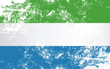 Sierra Leone Grunge Texture Flag