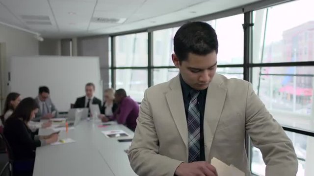Group of attractive professionals involved in meeting