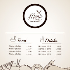 Menu icons design 