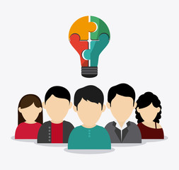 Teamwork icons design 