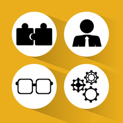 Teamwork icons design 