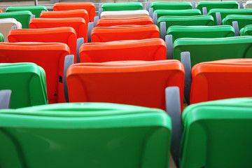 Seats on the stadium