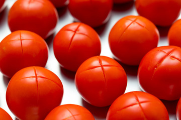Red Tomatoes cut
