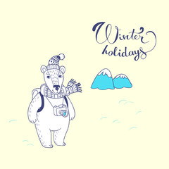 Winter holidays. vector illustration